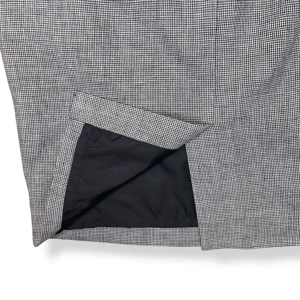 Talbots 100% Irish Linen Skirt in Mini Houndstooth